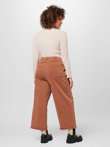 SAMOON Szeroka nogawka Jeansy w kolorze brązowy