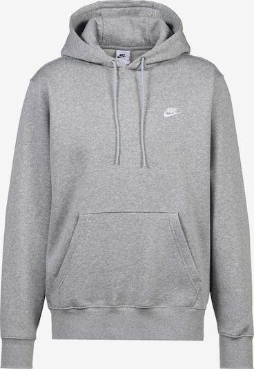 Megztinis be užsegimo 'Club' iš Nike Sportswear, spalva – šviesiai pilka / balta, Prekių apžvalga