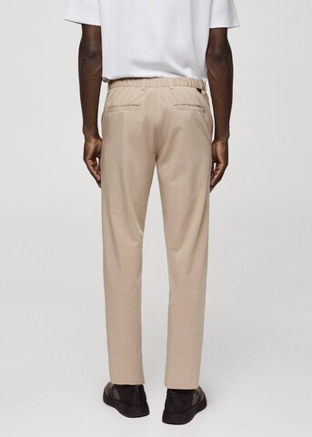 MANGO MAN Slim fit Pants 'Bologna' in Beige