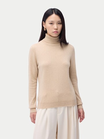 GOBI Cashmere - Jersey 'Women's Essential Cashmere Turtleneck Sweater' en rosa: frente
