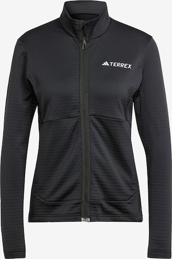 ADIDAS TERREX Funktionsfleecejacke in schwarz / weiß, Produktansicht