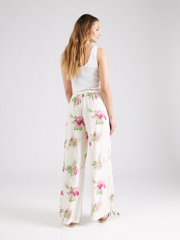 PIECES Wide leg Pants 'ALOHA' in Beige