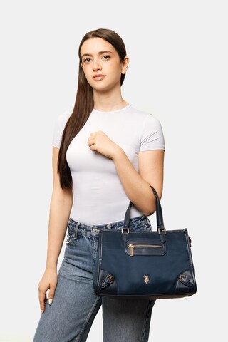 U.S. POLO ASSN. Handtasche 'HOUSTON' in Blau: Vorderseite