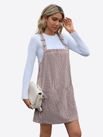 Imily Bela Dungaree skirt in Brown