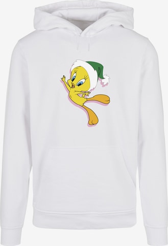 Sweat-shirt 'Looney Tunes - Tweety Christmas Hat' ABSOLUTE CULT en blanc : devant