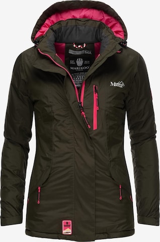 MARIKOO Toiminnallinen takki 'Rabeaa' värissä vihreä: etupuoli