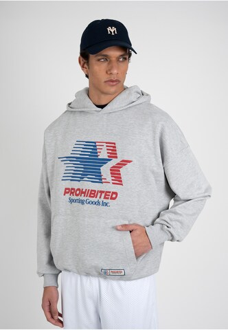 Prohibited - Sweatshirt 'Sporting Goods' em cinzento: frente