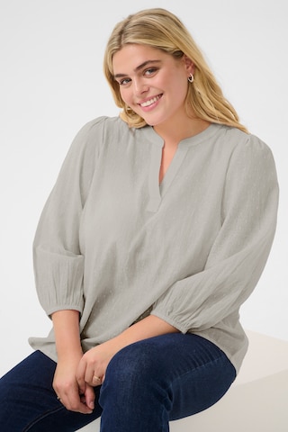 KAFFE CURVE Bluse 'KCSilla' in Grau