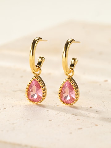 Hey Happiness - Pendientes 'October Birthstone' en oro
