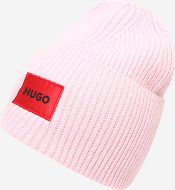 rožinė HUGO Megzta kepurė 'Xaff': priekis