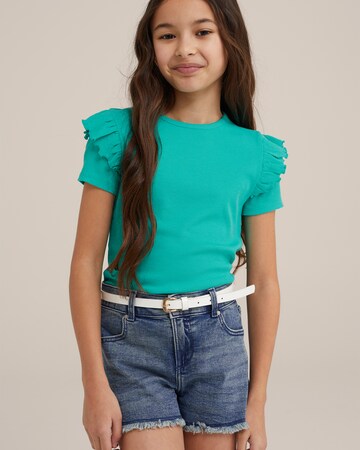WE Fashion Футболка в Зеленый: спереди