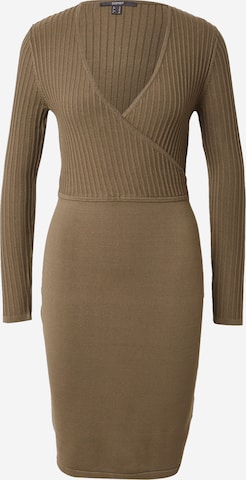 ESPRIT Knitted dress in Green: front