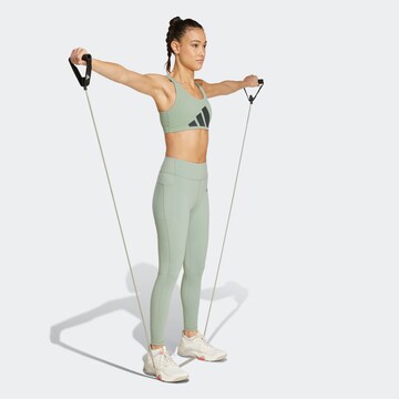 ADIDAS PERFORMANCE Bygelfri Sportbehå 'Powerimpact' i grön