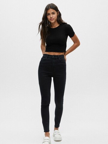 Pull&Bear Skinny Jeans i svart: forside