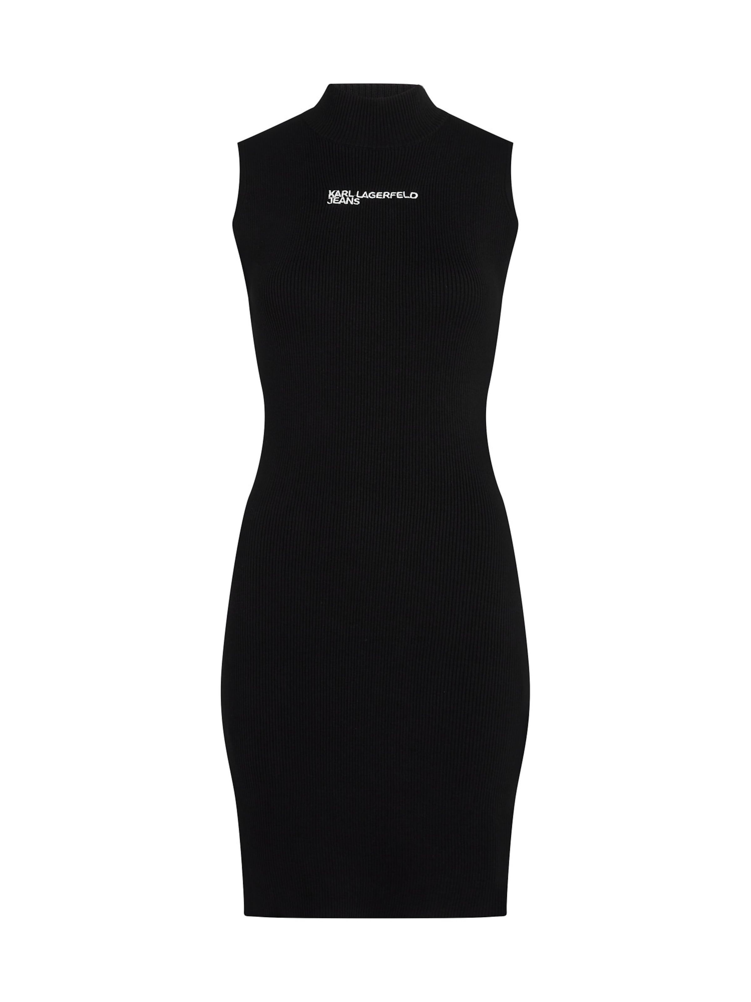 KARL LAGERFELD JEANS Πλεκτό φόρεμα σε μαύρο: μπροστά