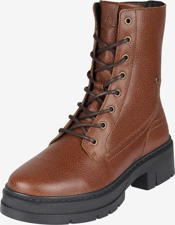 BULLBOXER Lace-Up Ankle Boots in Brown: front