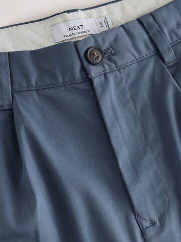 Next Loosefit Bandplooibroek in Blauw