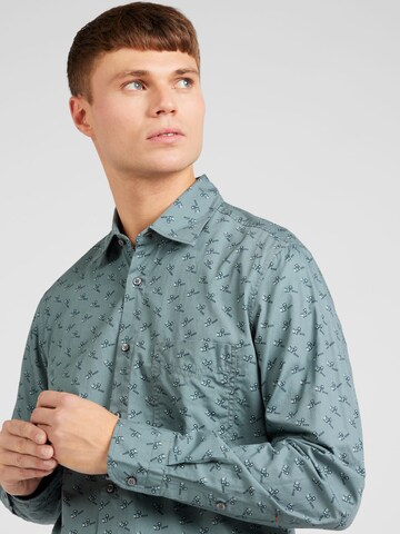 BOSS Regular fit Button Up Shirt 'Remiton' in Green