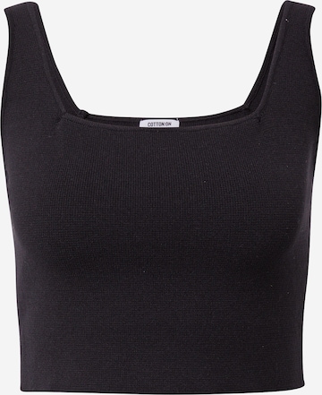 Cotton On - Top em preto: frente