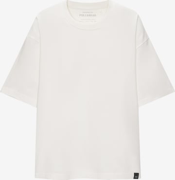 Pull&Bear T-shirt i vit: framsida