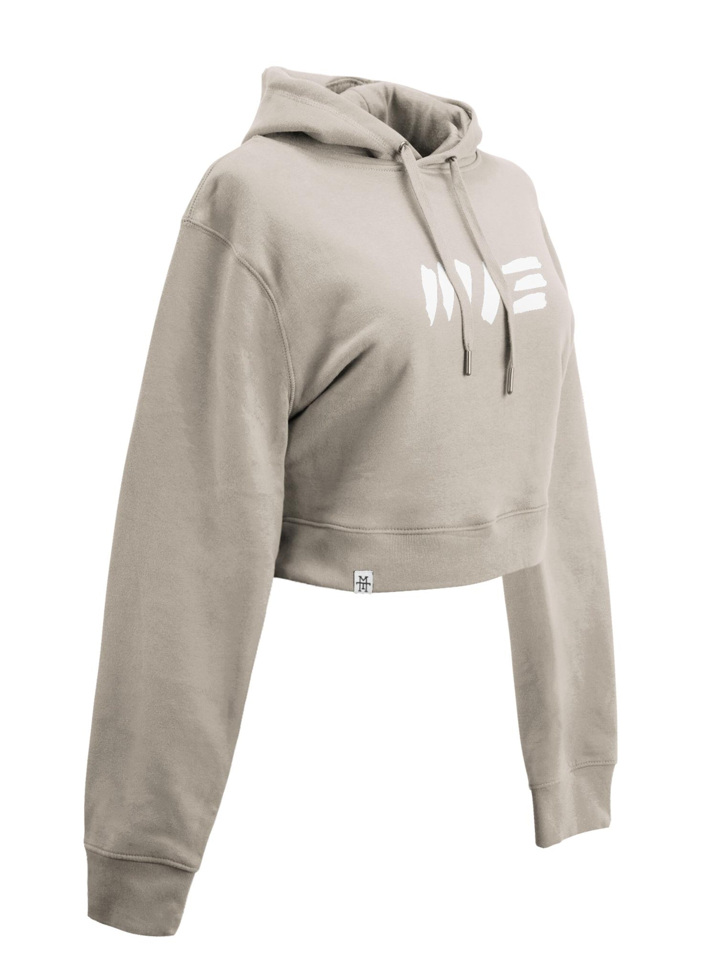 Manufaktur13 Sweatshirt 'Crop Hoodie' in Grey
