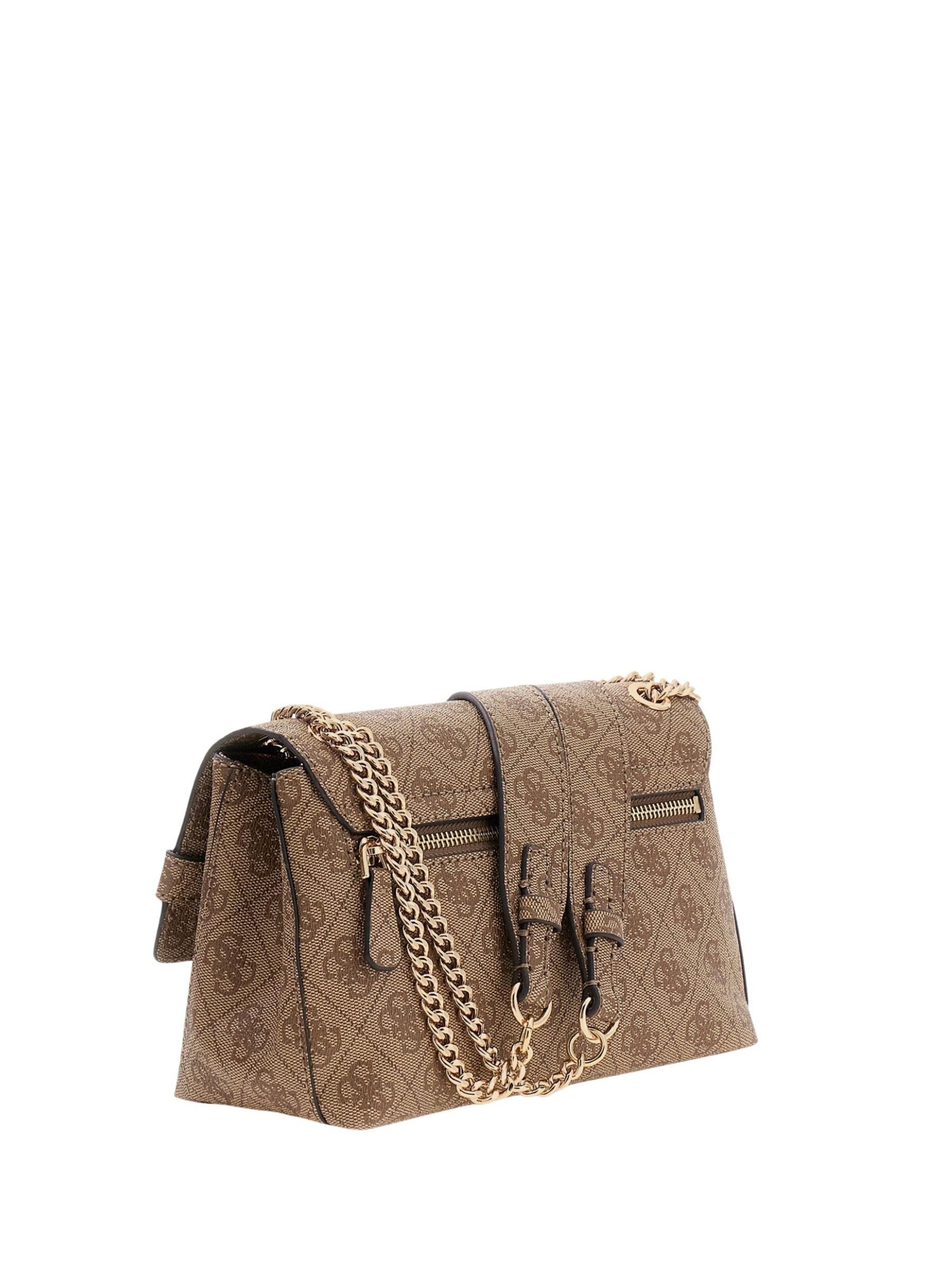 GUESS Skuldertaske 'Guess Sac Bandoulière Handbag Latte Logo SG783321' i brun