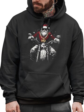 Neverless Pullover 'Santa Biker'‌‌‌‌‌‌‌‌ in Schwarz