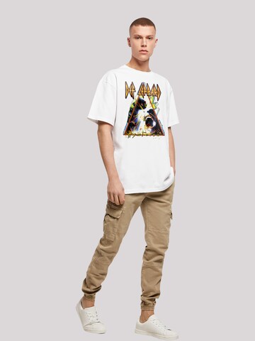 T-Shirt 'Def Leppard Hysteria' F4NT4STIC en blanc