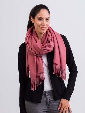Écharpe CASH-MERE.CH en rose : devant