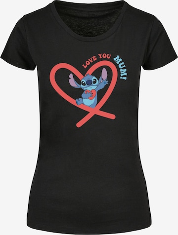 T-shirt 'Mother's Day - Lilo and Stitch Love you Mom' ABSOLUTE CULT en noir : devant