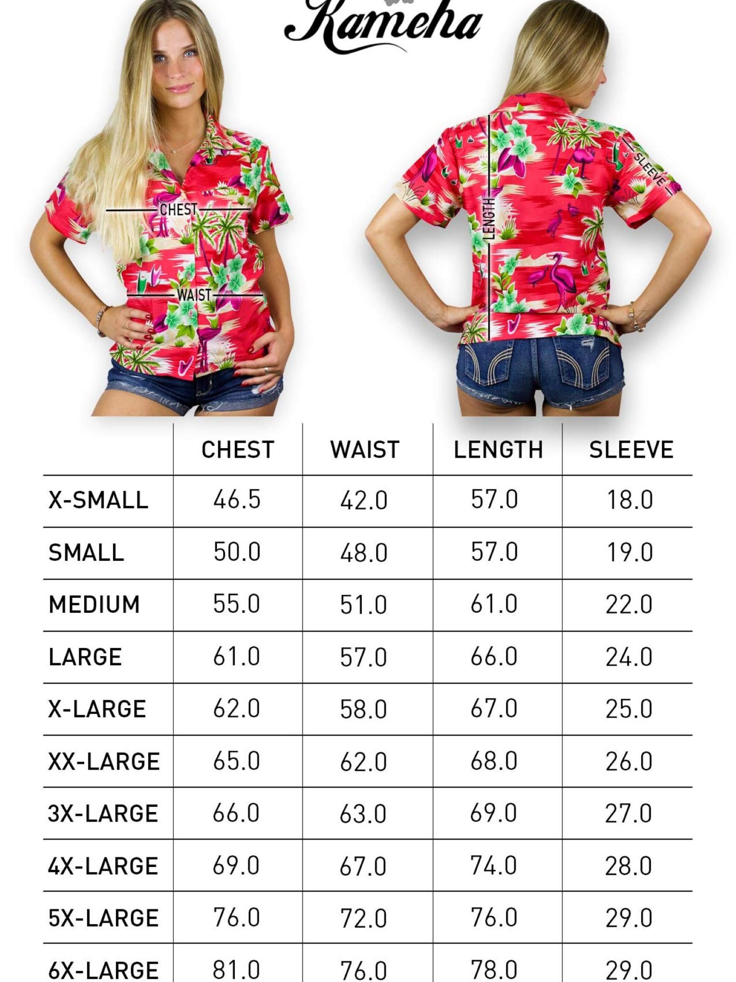 Camicia da donna 'Flamingos' di King Kameha in rosso
