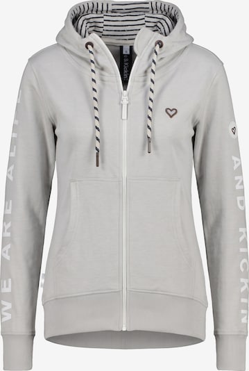 alife & kickin Sudadera con cremallera 'JessyAK A' en L en gris / blanco, Vista del producto