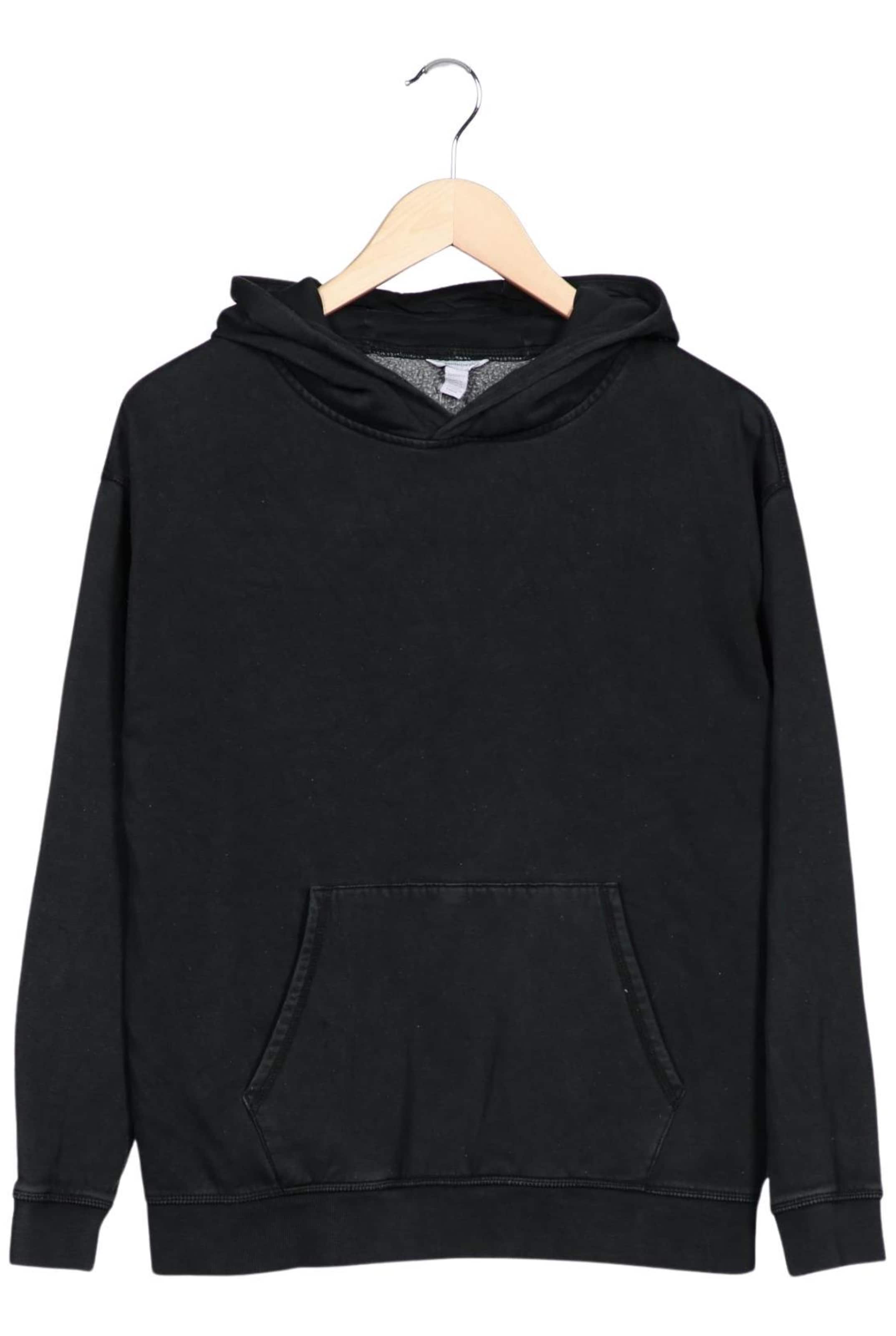 Organic Basics Kapuzenpullover XS in Schwarz: Vorderseite