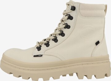 Bottes à lacets Palladium en blanc