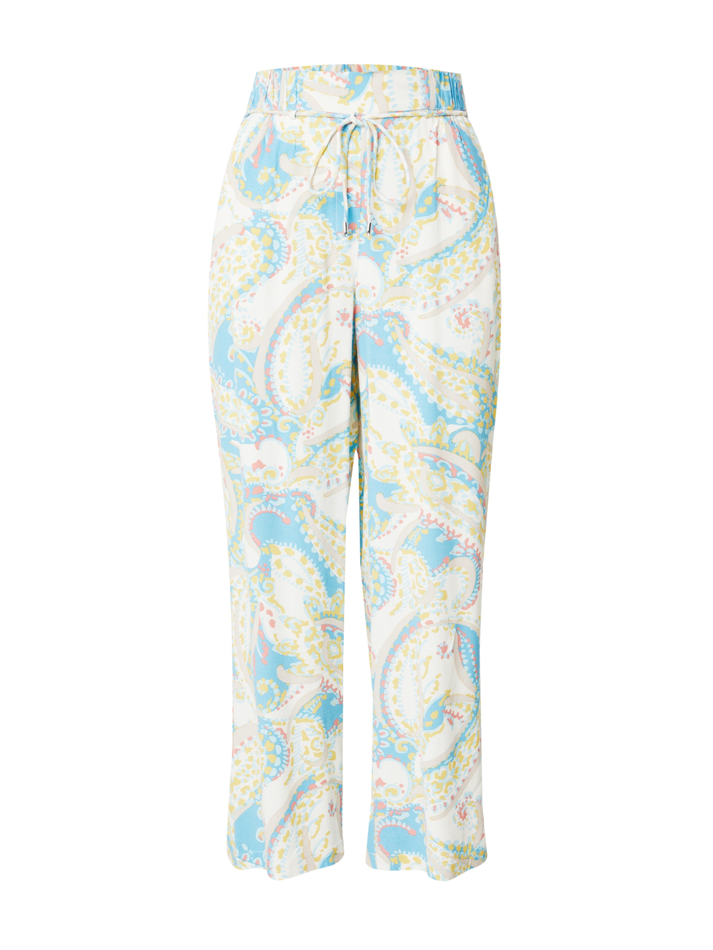 s.Oliver BLACK LABEL Široke hlačnice Hlače | bež barva: sprednja stran