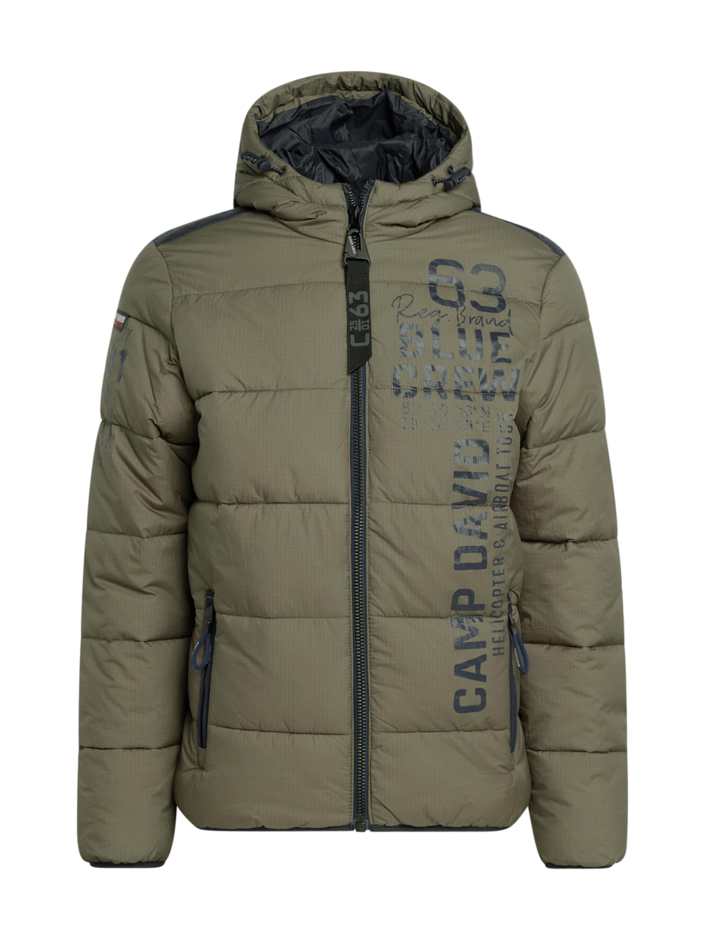 Veste mi-saison CAMP DAVID en vert : devant