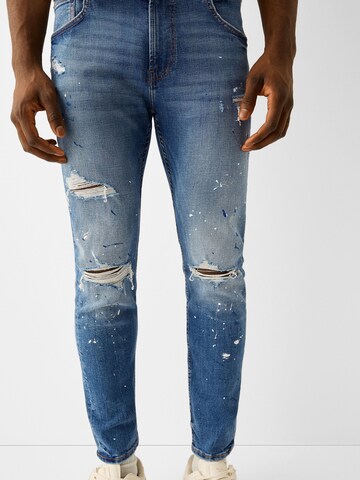 Bershka Slimfit Jeans i blå