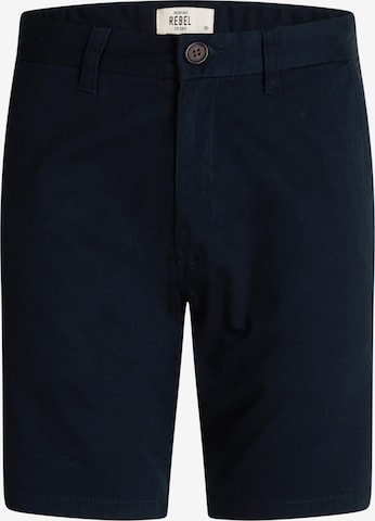 Redefined Rebel - Calças chino 'Ethan' em azul: frente