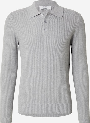 DAN FOX APPAREL Koszulka 'Curt' w kolorze szary: przód