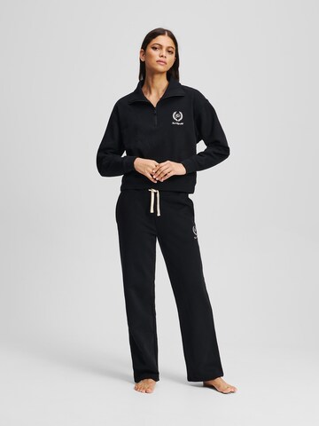 Karl Lagerfeld Loose fit Trousers 'Hotel' in Black: front