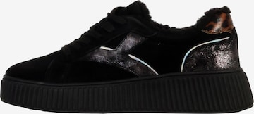 Chaussure de sport à lacets 'Alénoa-Sneaker aus Leder' The Divine Factory en noir : devant