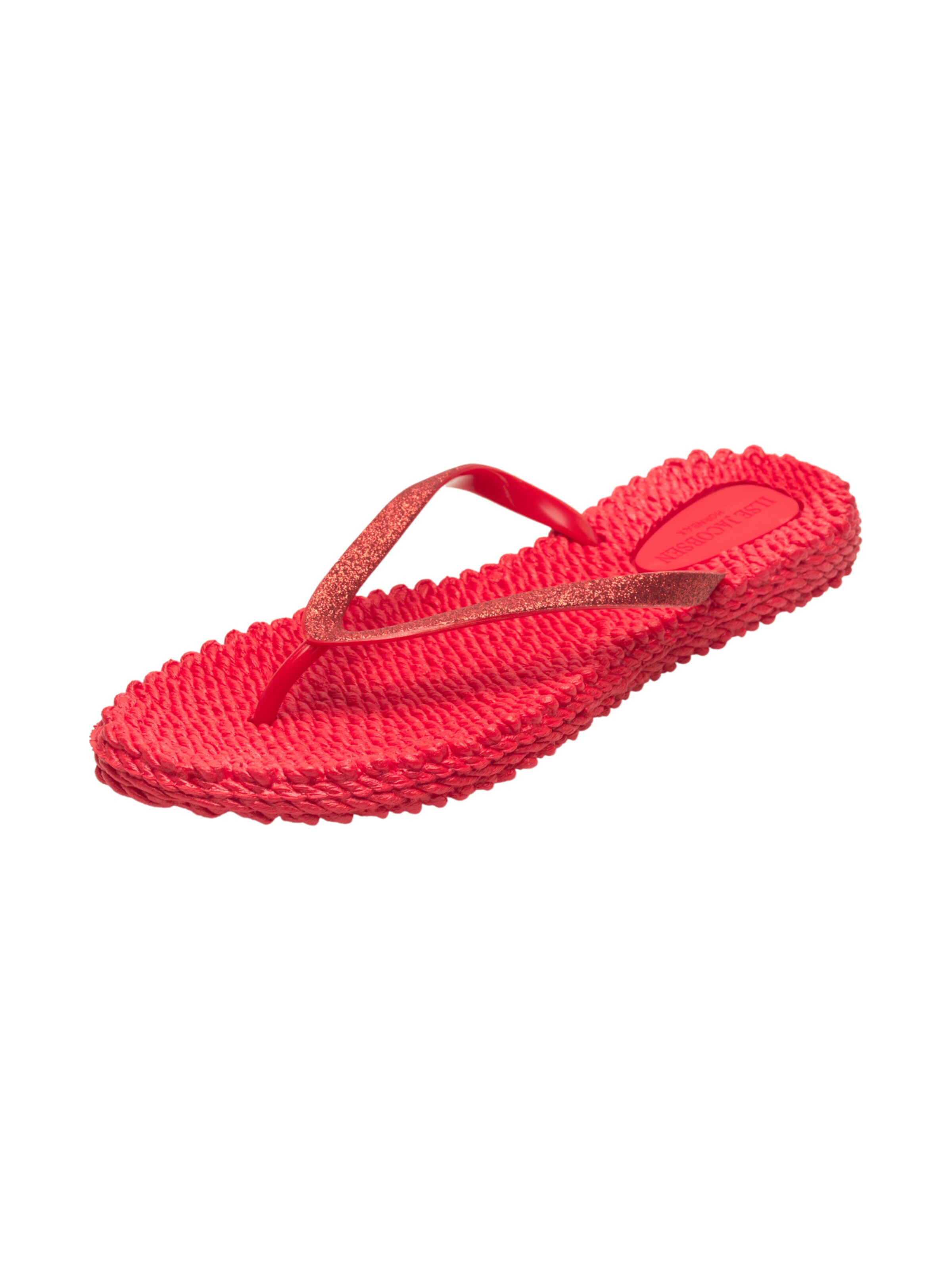 ILSE JACOBSEN Teenslipper 'Cheerful 01' in Rood: voorkant