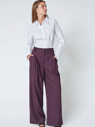 Wide leg Pantaloni con pieghe 'Almira' di co'couture in lilla