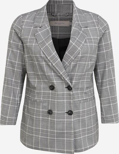 ONLY Carmakoma Blazer in grau / schwarz / weiß, Produktansicht