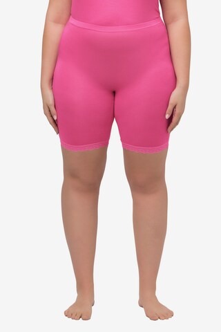 Ulla Popken Skinny Shaping Pants in Pink: front