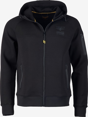 TOP GUN Sweatjacke in Schwarz: Vorderseite