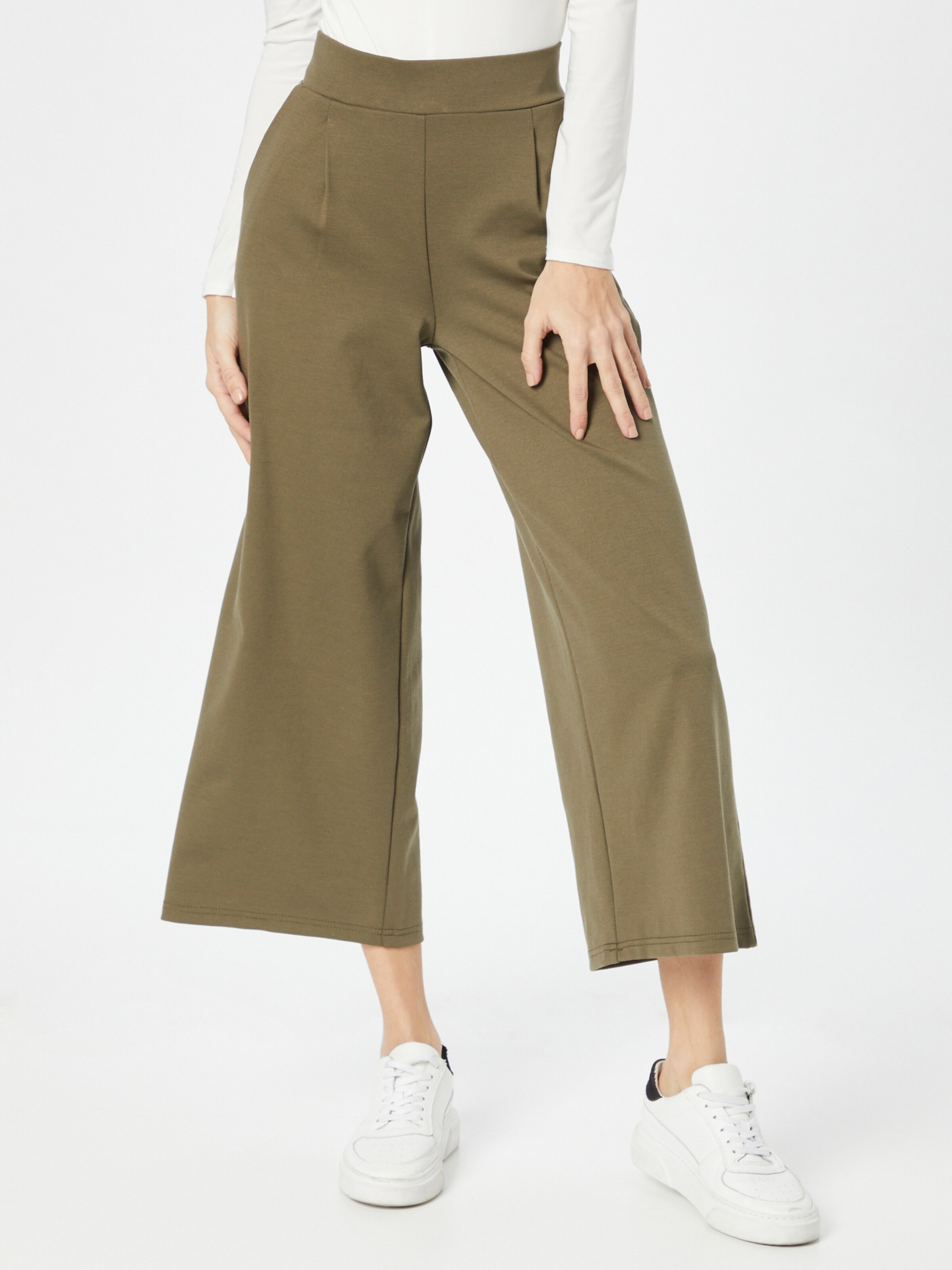 Grandes tailles Pantalon chino 'Kate' ICHI en Vert 