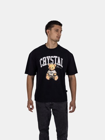 Crystal Paris Shirt 'Teddy'‌‌‌ in Schwarz: Vorderseite