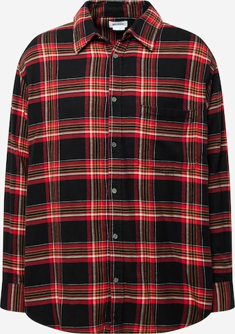 WEEKDAY Comfort fit Button Up Shirt in Red: front