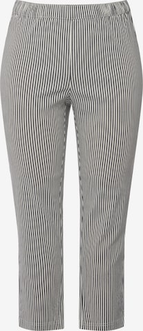 Coupe slim Pantalon à plis Ulla Popken en noir : devant